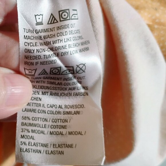 Isaac Mizrahi Melon Print V-Neck Cotton&Modal Tee 3/4 Sleeve-5X- EUC - Picture 4 of 5